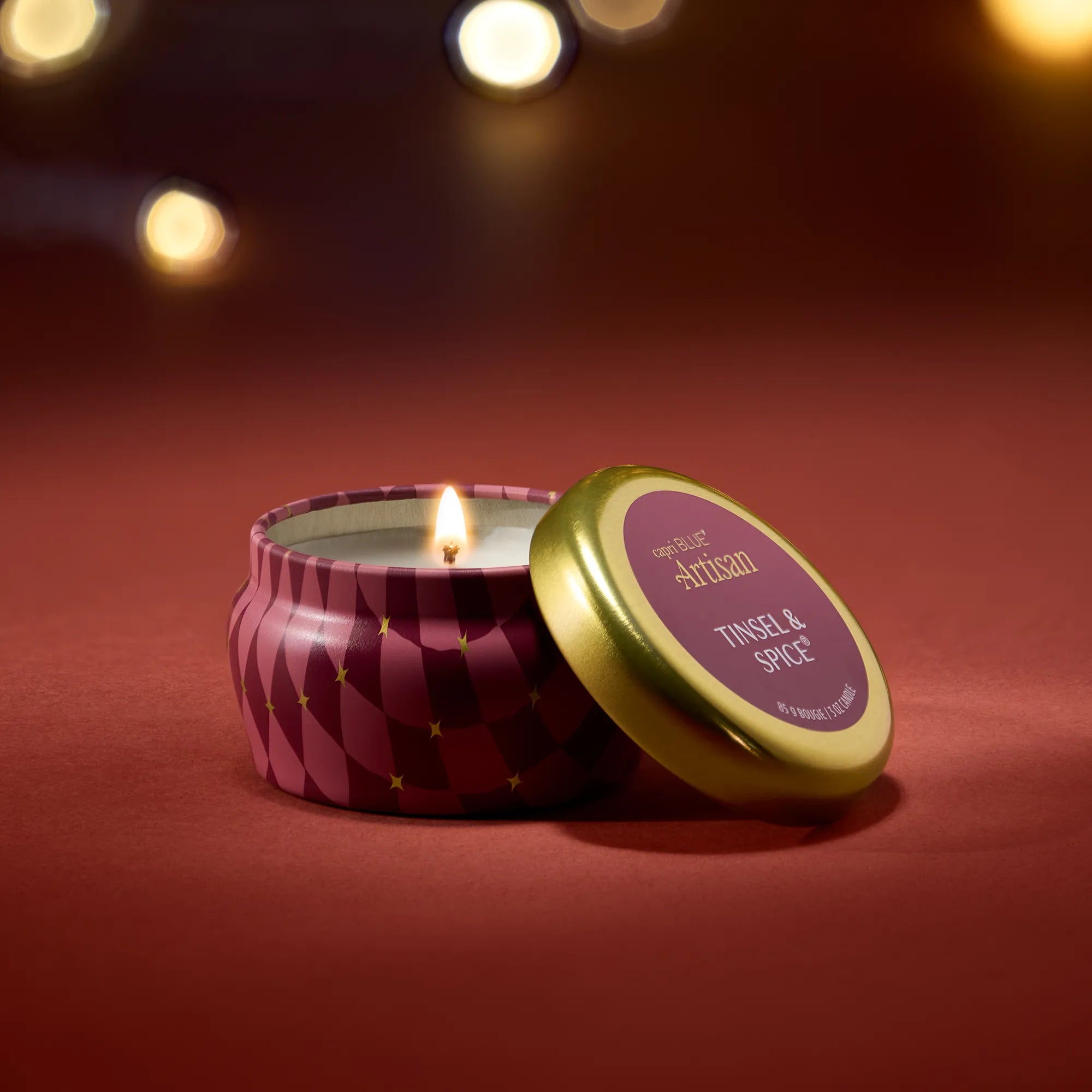 Tinsel & Spice Winter Bazaar Mini Tin Candle