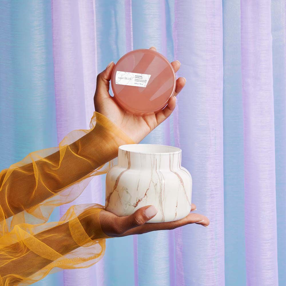 Havana Vanilla Modern Marble Signature Candle view 2