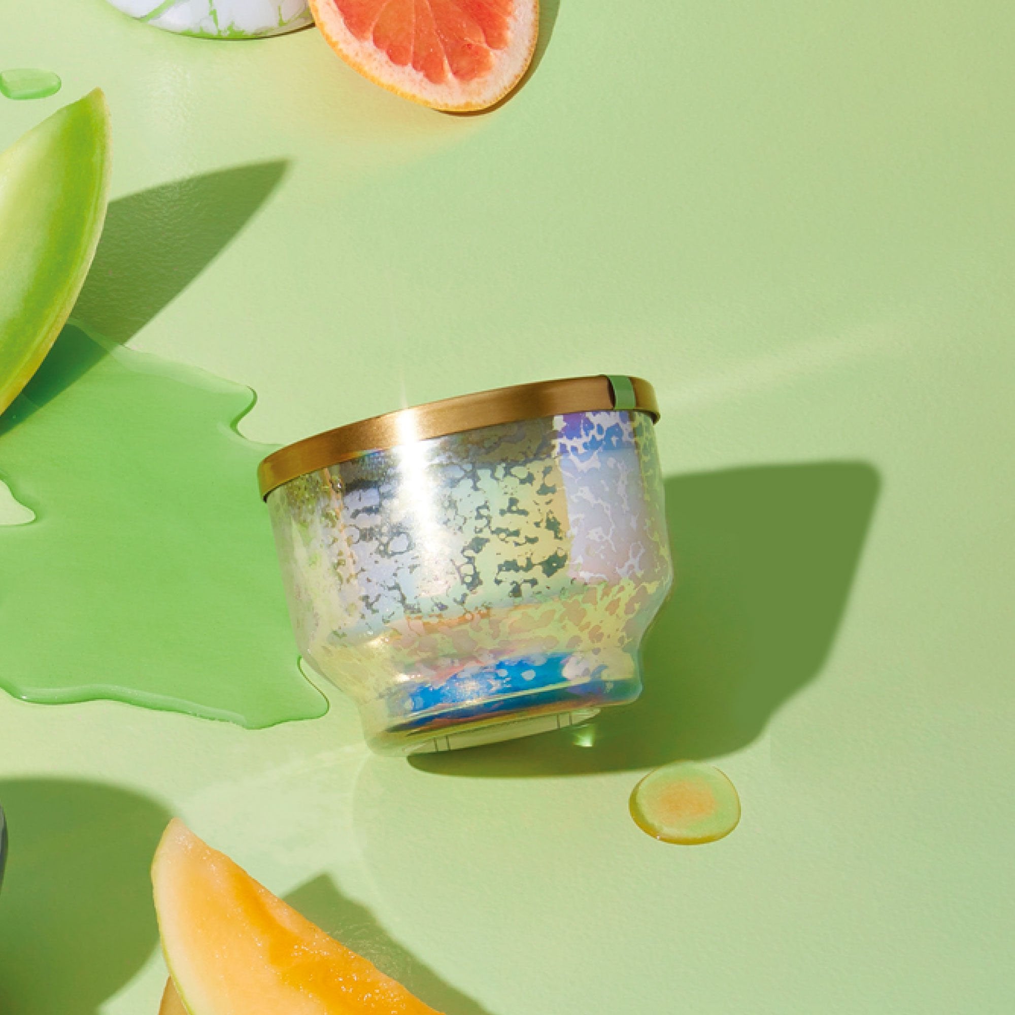 Honeydew Crush Mercury Iridescent Inverted Candle view 2