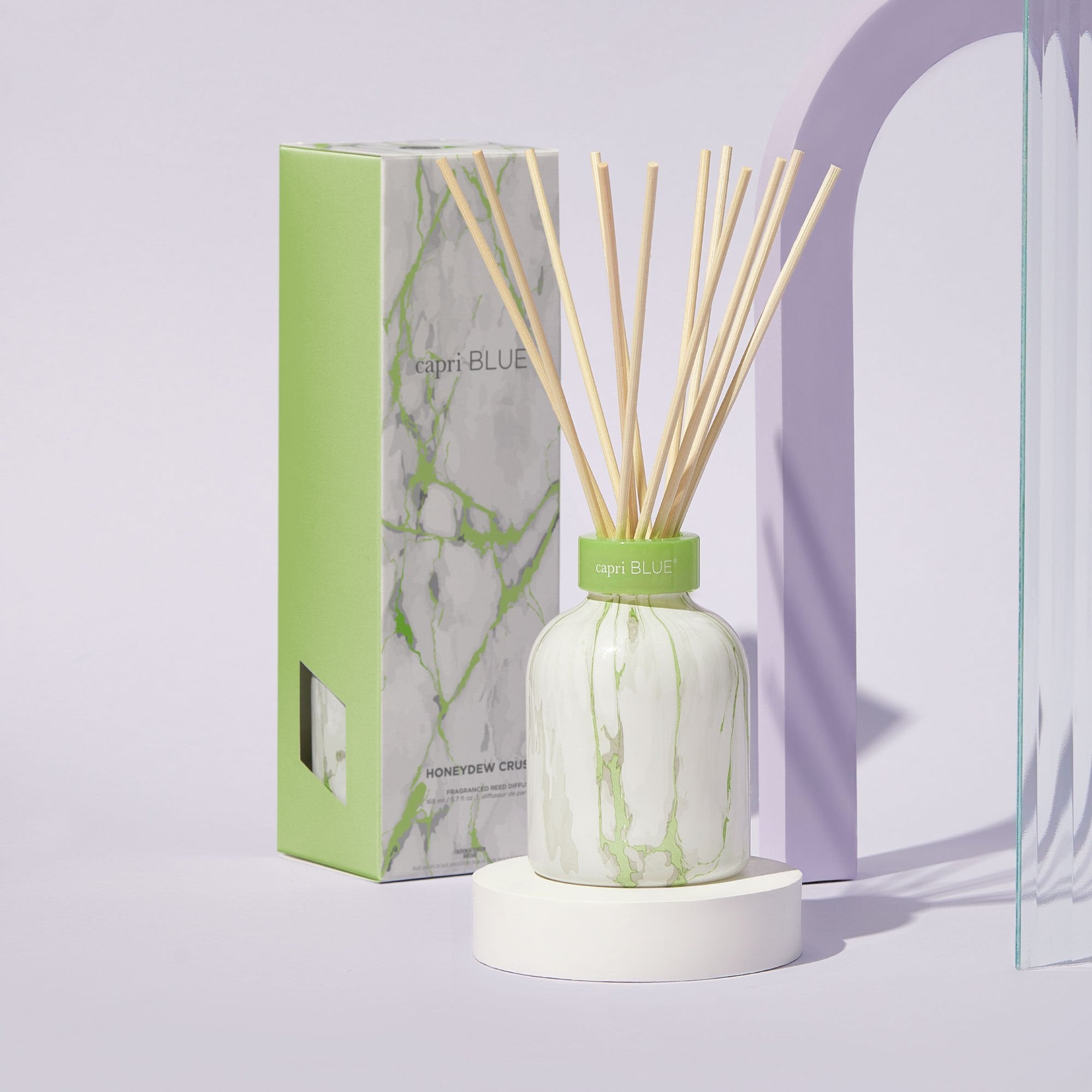 Honeydew Crush Modern Marble Petite Reed Diffuser view 2