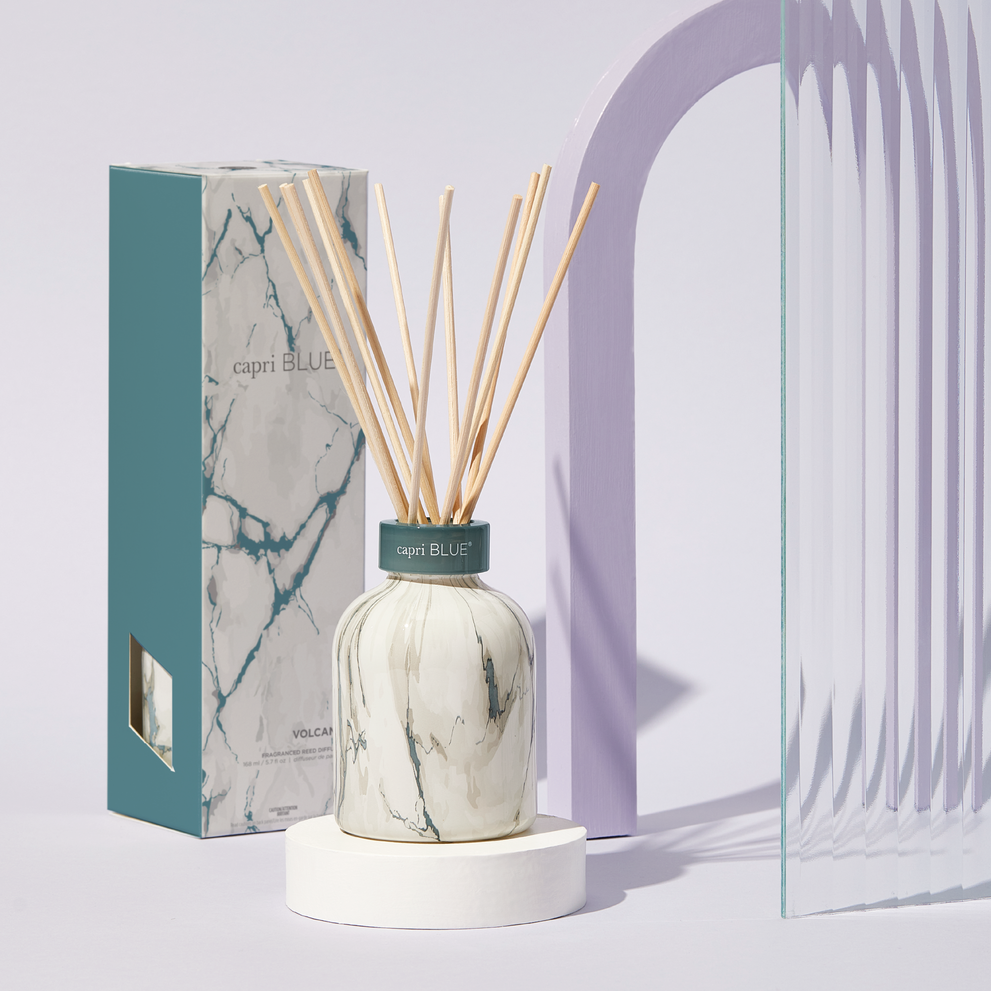 Volcano Modern Marble Petite Reed Diffuser view 2