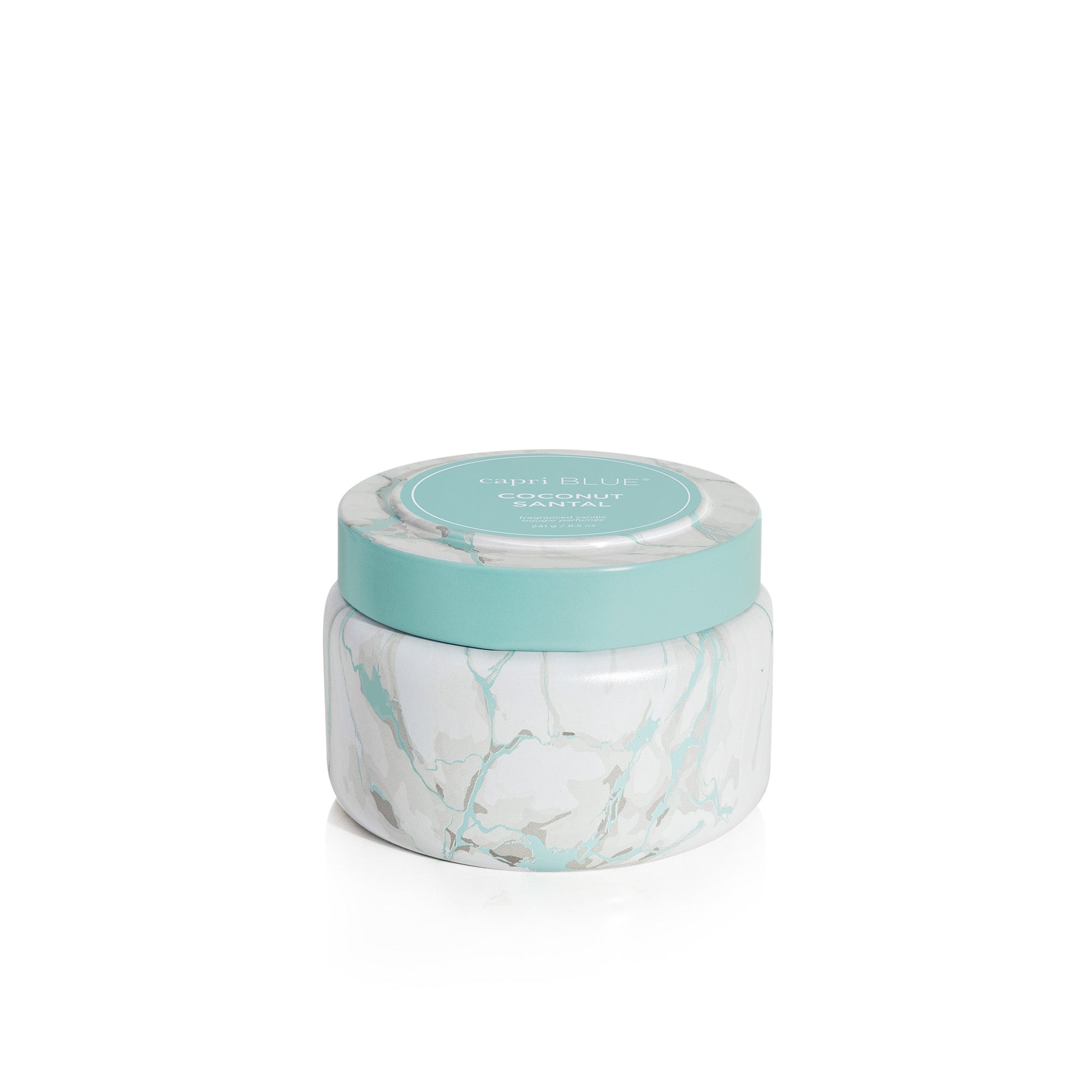 Coconut Santal Modern Marble Printed Travel Tin Candle view 1