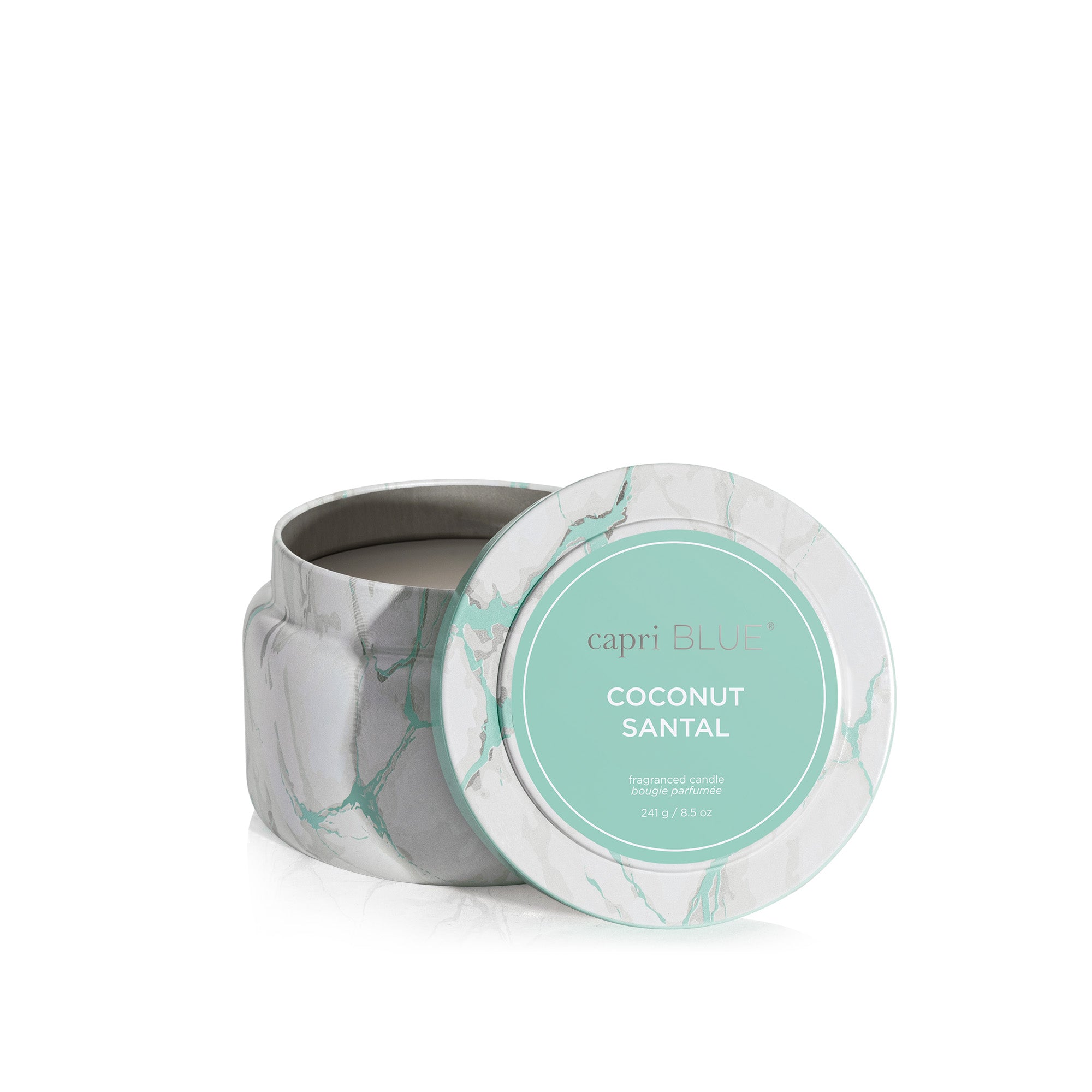Coconut Santal Modern Marble Printed Travel Tin Candle view 2