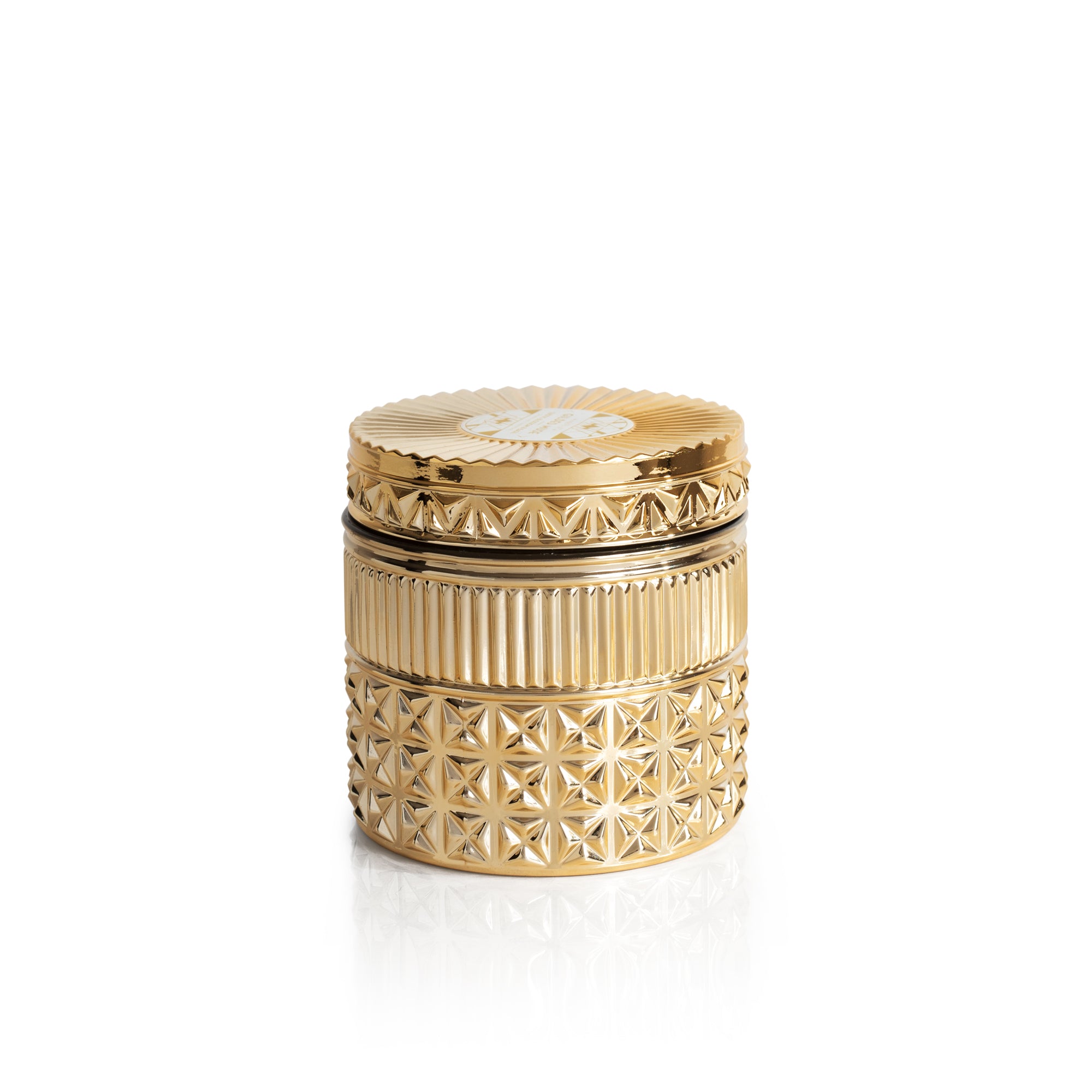 Exotic Blossom & Basil Gilded Faceted Candle view 1