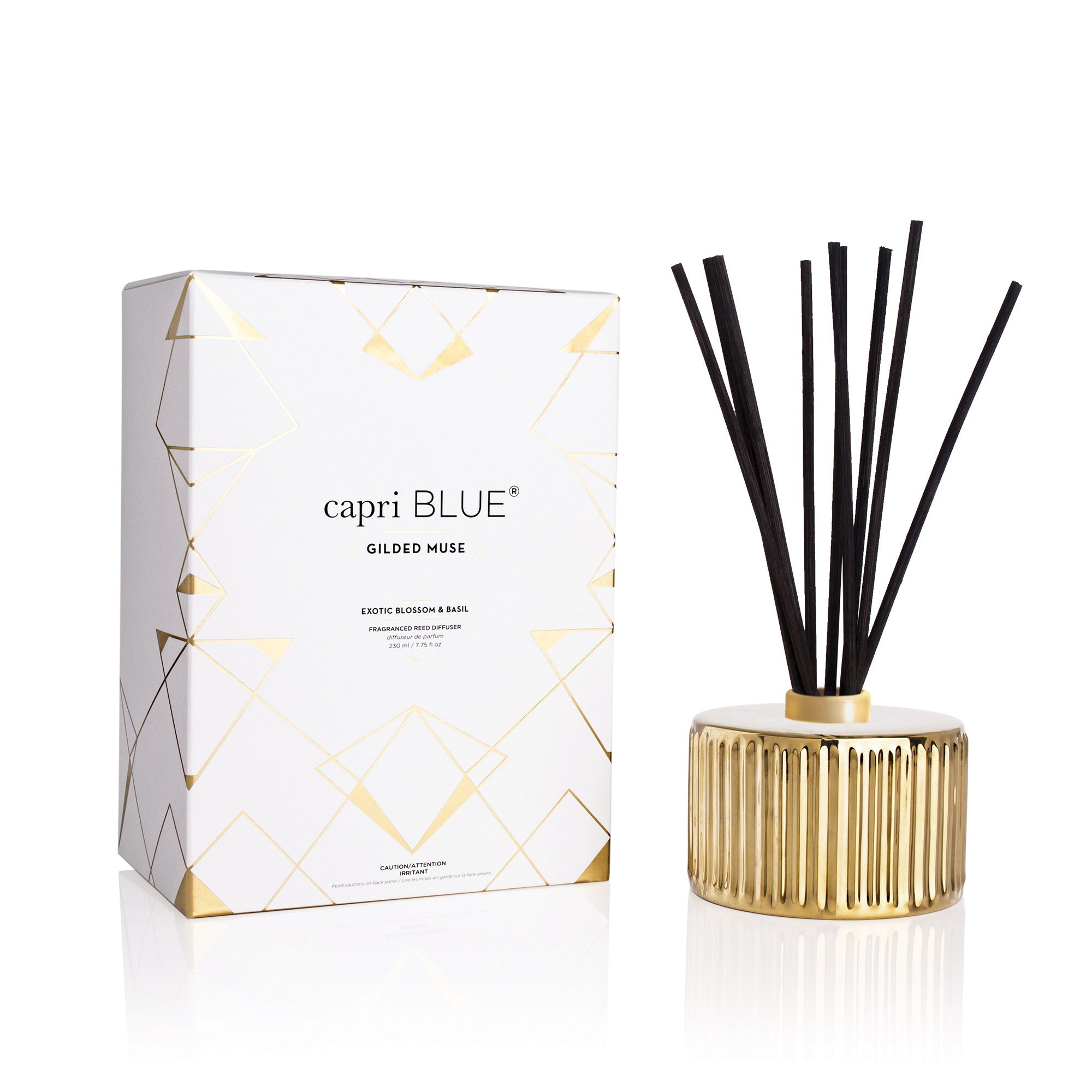 Exotic Blossom & Basil Gilded Reed Diffuser view 1