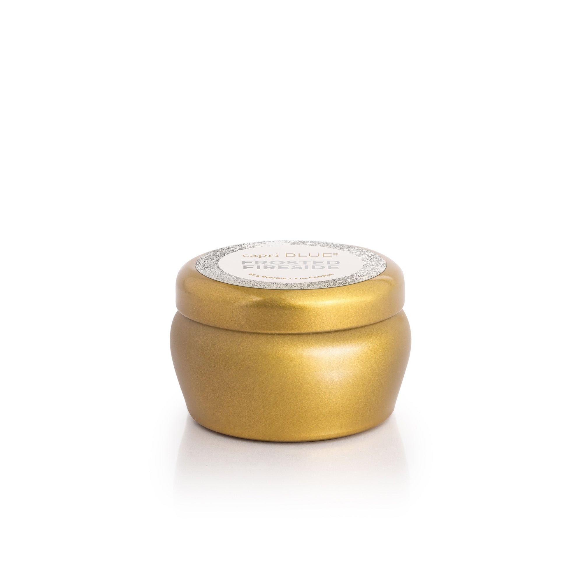 Frosted Fireside Glam Mini Tin Candle view 1