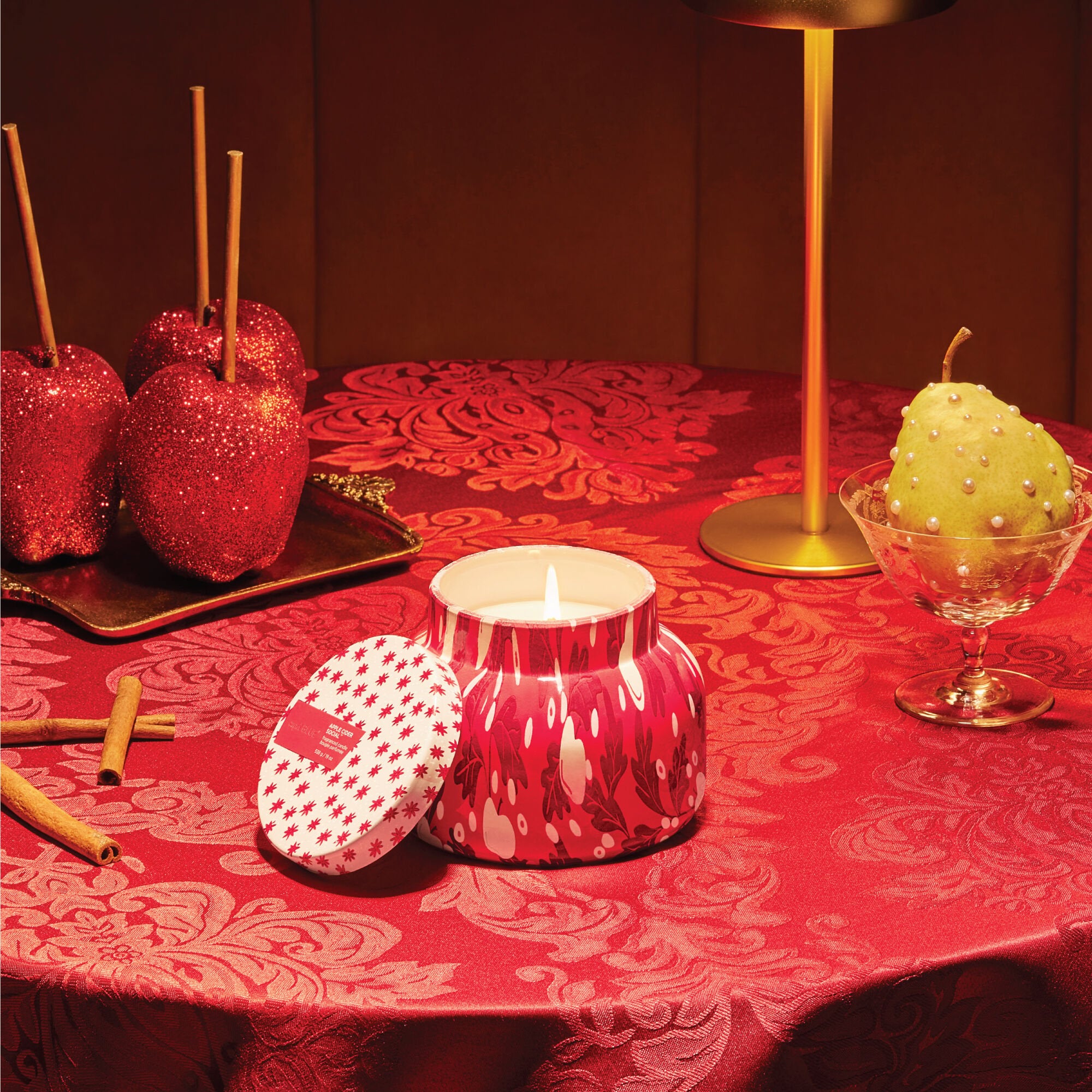Apple Cider Social Holiday Pattern Play Signature Candle view 2