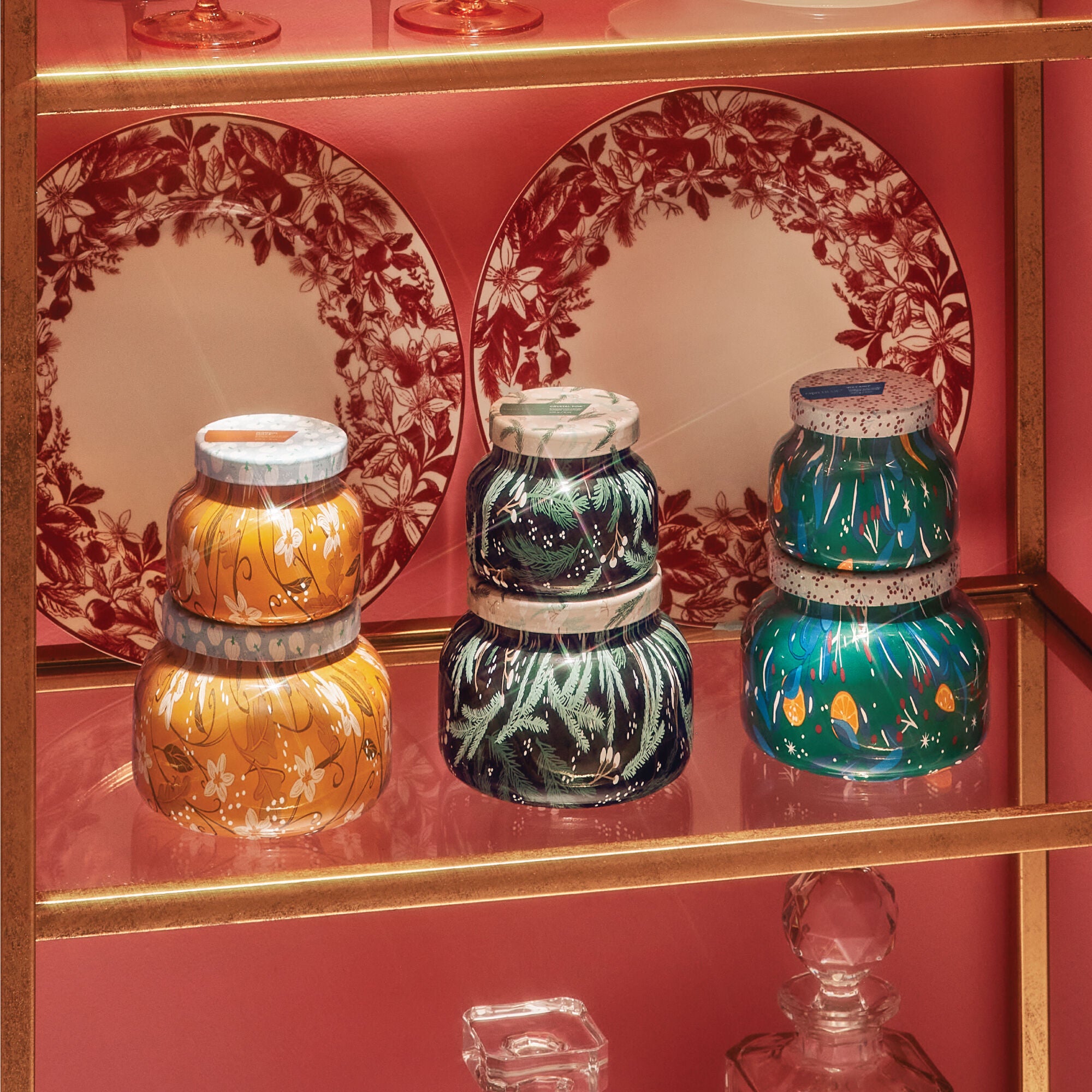 Crystal Pine Holiday Pattern Play Petite Candle view 2