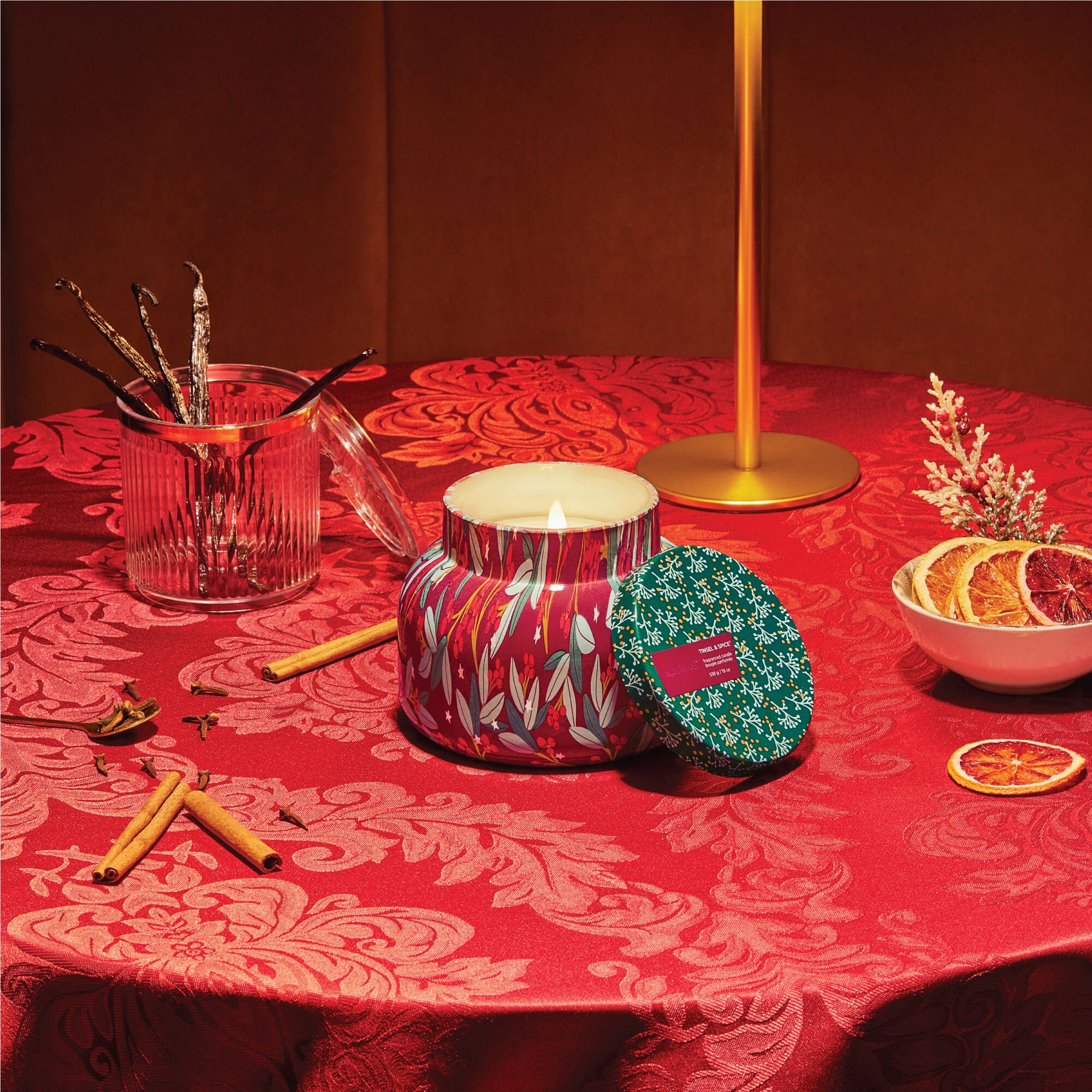 Tinsel & Spice Holiday Pattern Play Signature Candle view 2