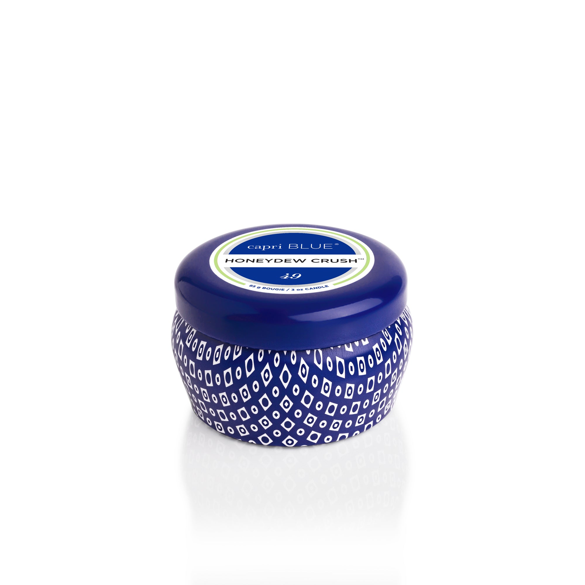 Honeydew Crush Blue Mini Tin Candle view 1