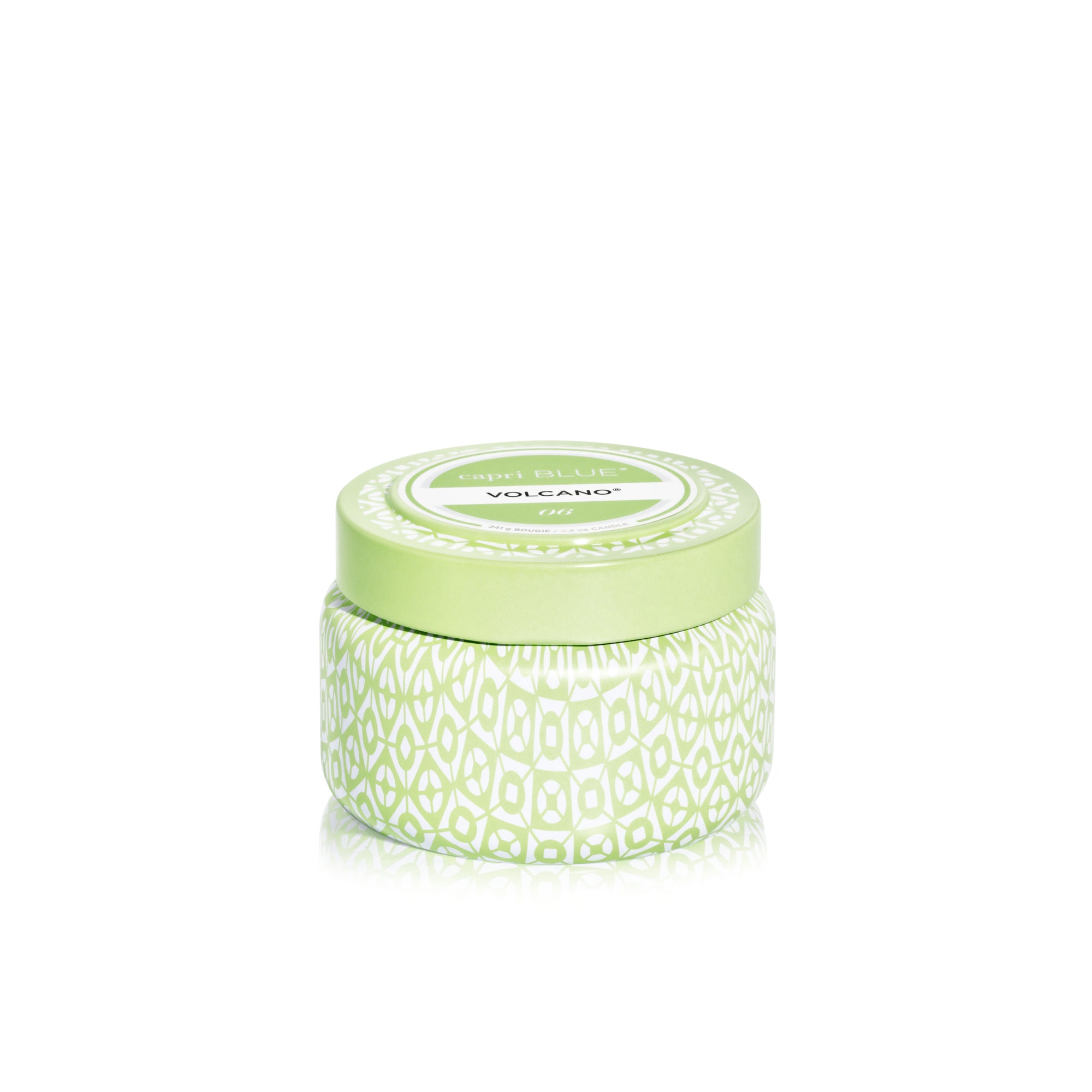 Volcano Iced Matcha Printed Travel Tin Candle, 8.5 oz