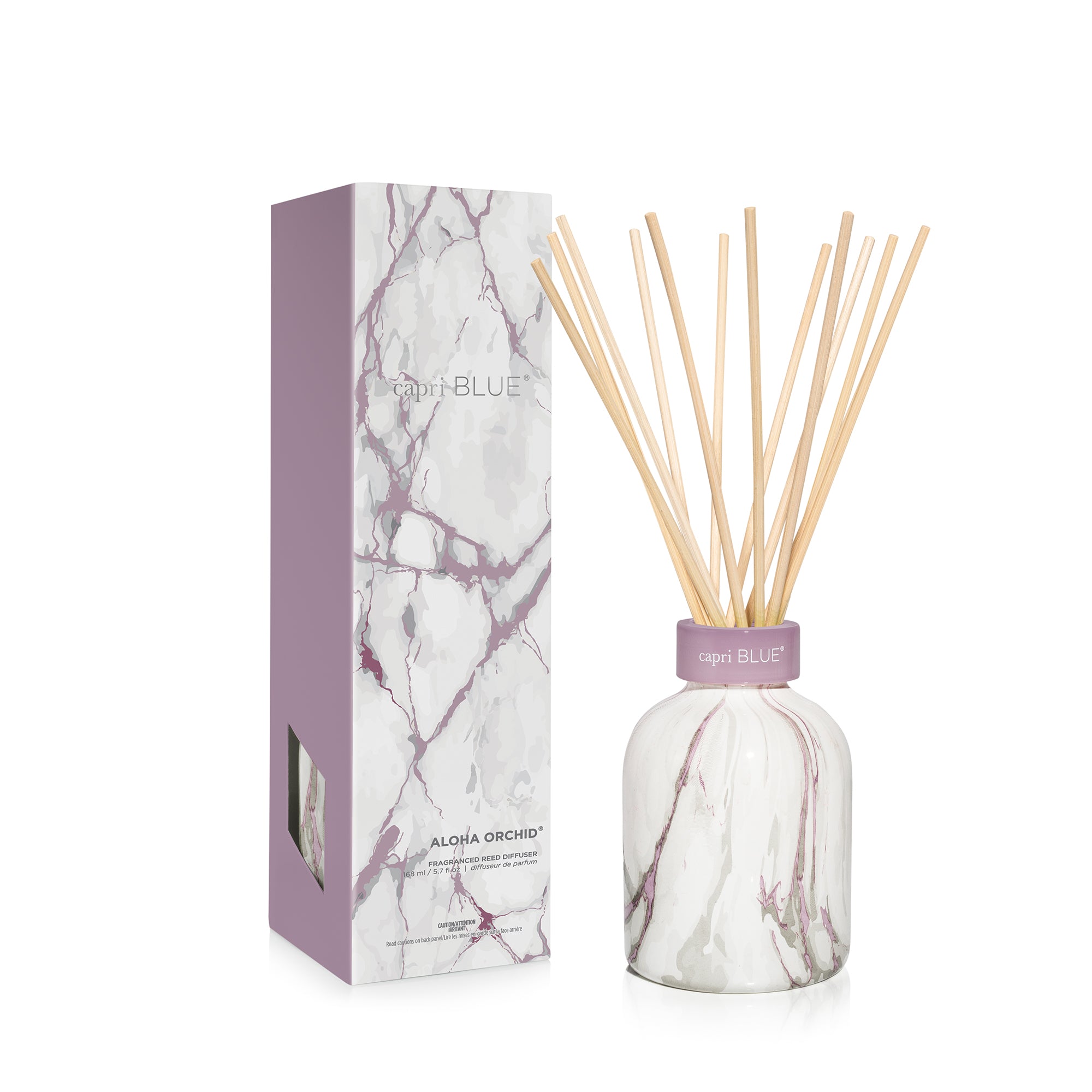 Aloha Orchid Modern Marble Petite Reed Diffuser view 1