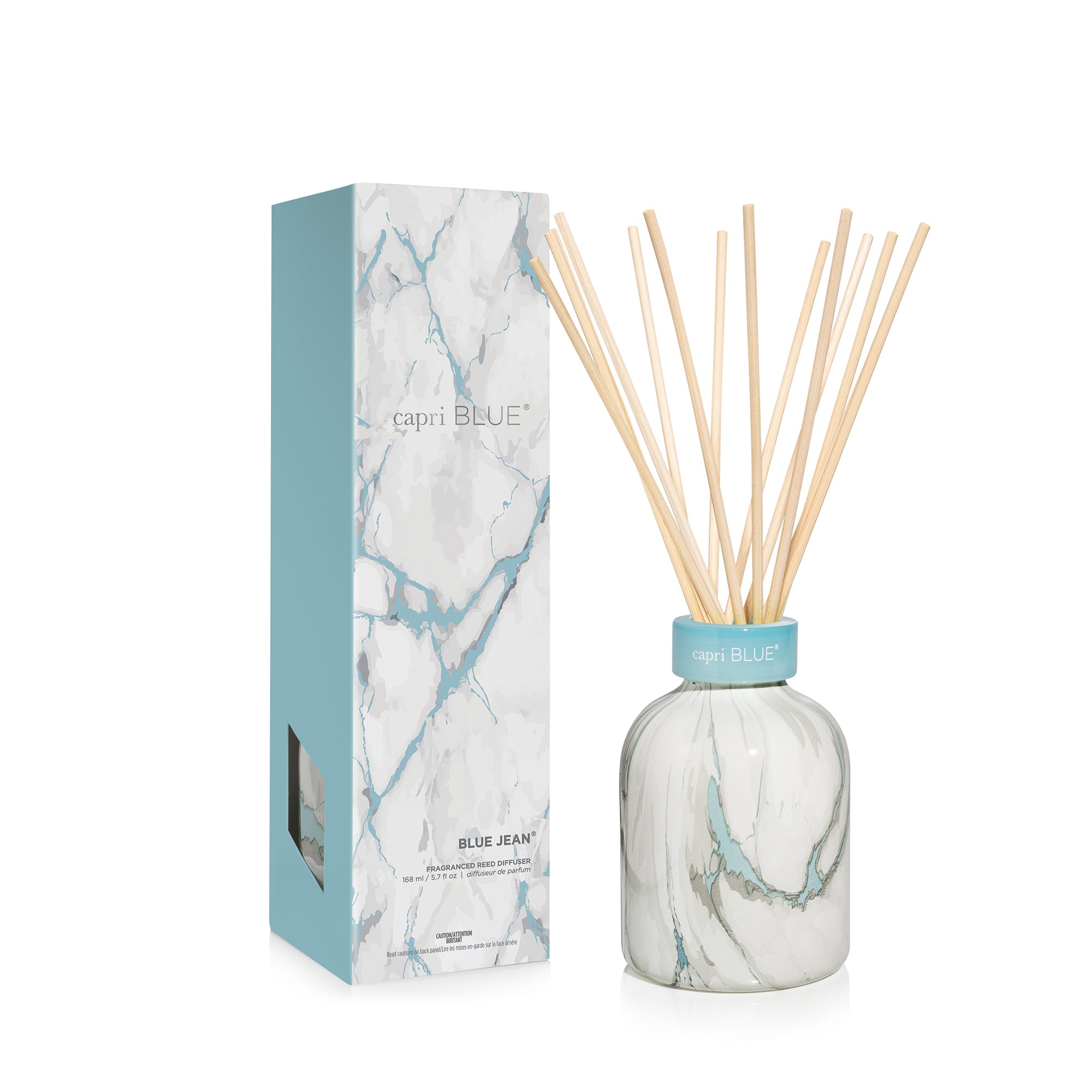 Blue Jean Modern Marble Petite Reed Diffuser view 1