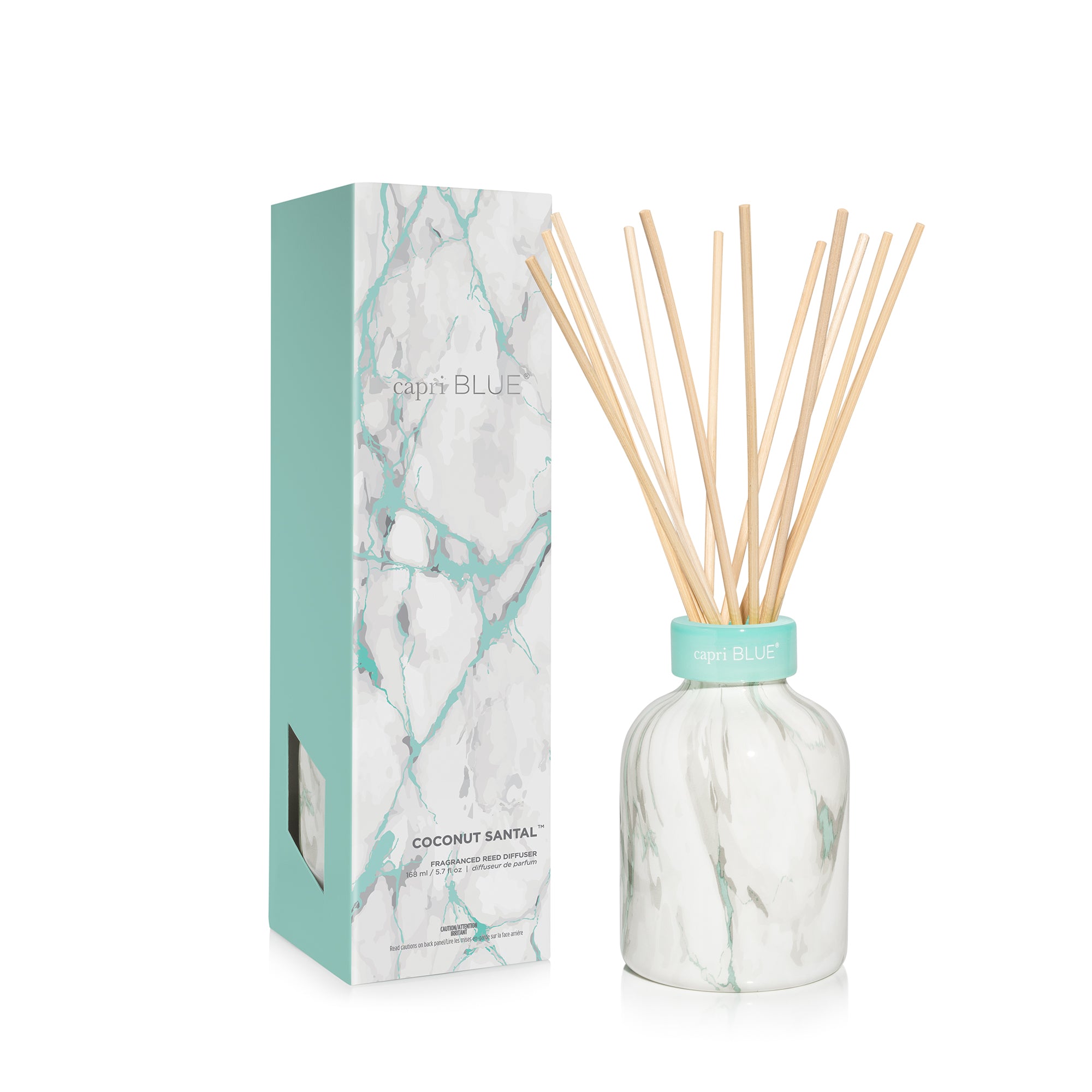 Coconut Santal Modern Marble Petite Reed Diffuser view 1