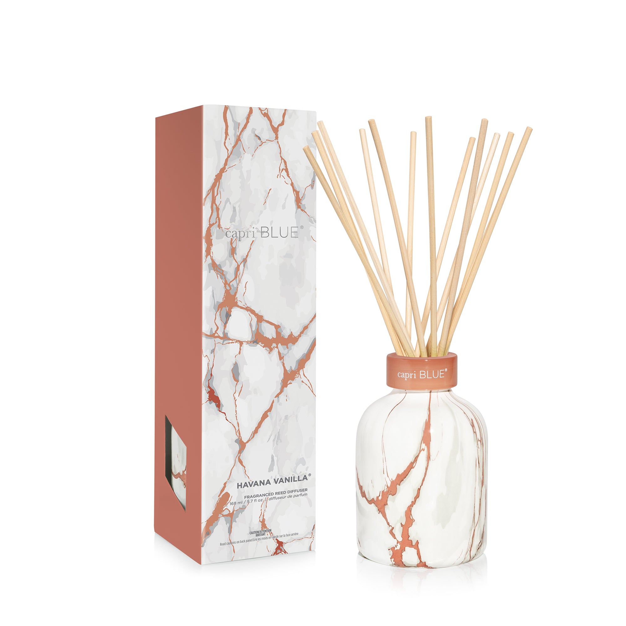 Havana Vanilla Modern Marble Petite Reed Diffuser view 1