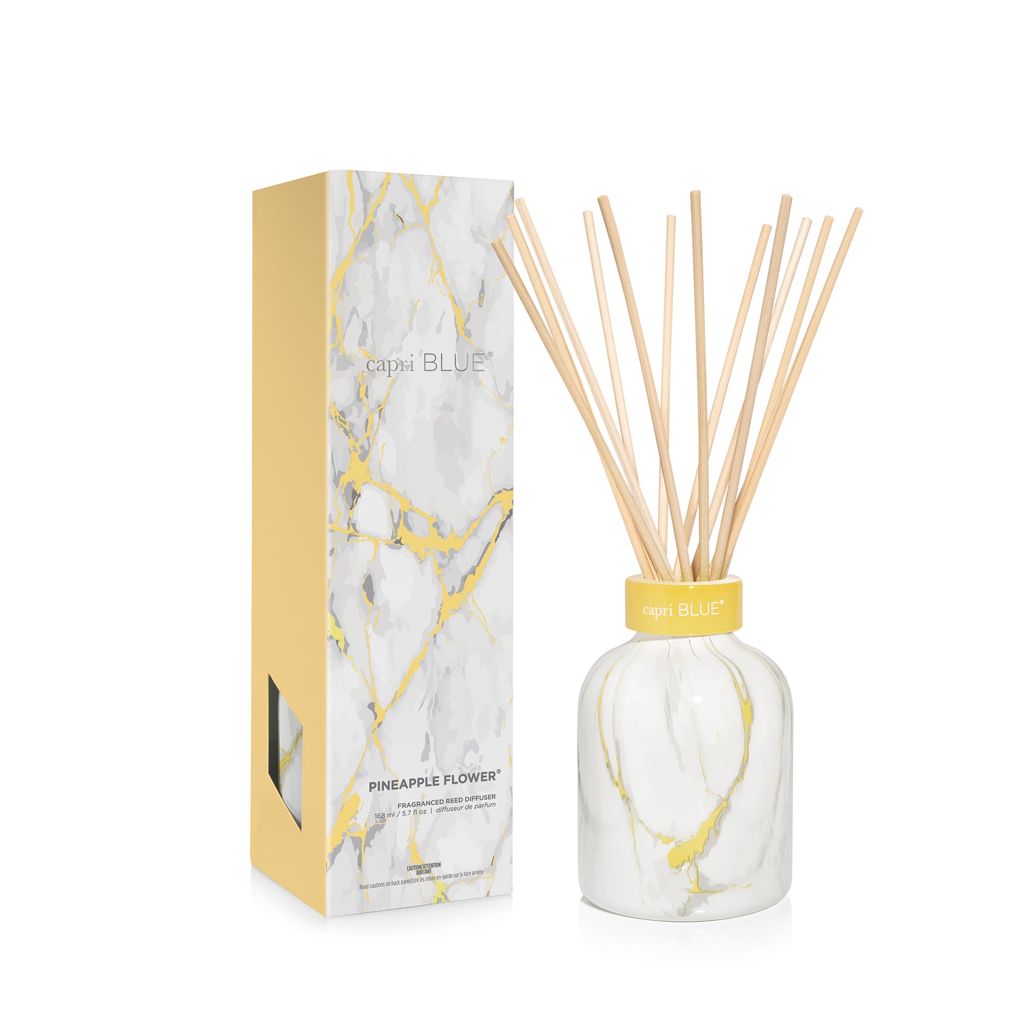 Pineapple Flower Modern Marble Petite Reed Diffuser view 1