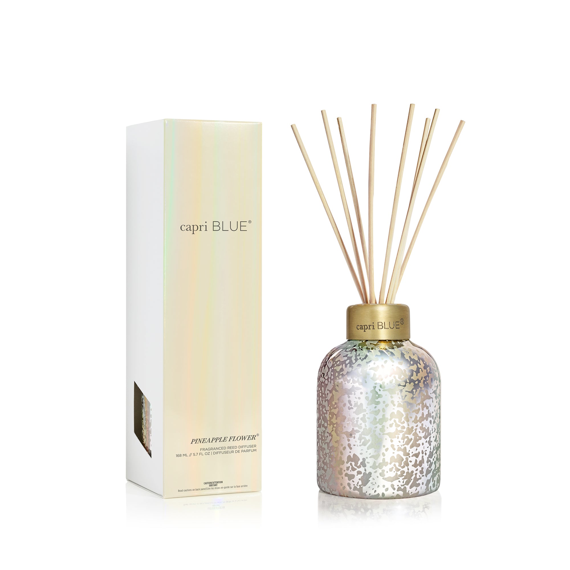 Pineapple Flower Mercury Iridescent Petite Reed Diffuser view 1