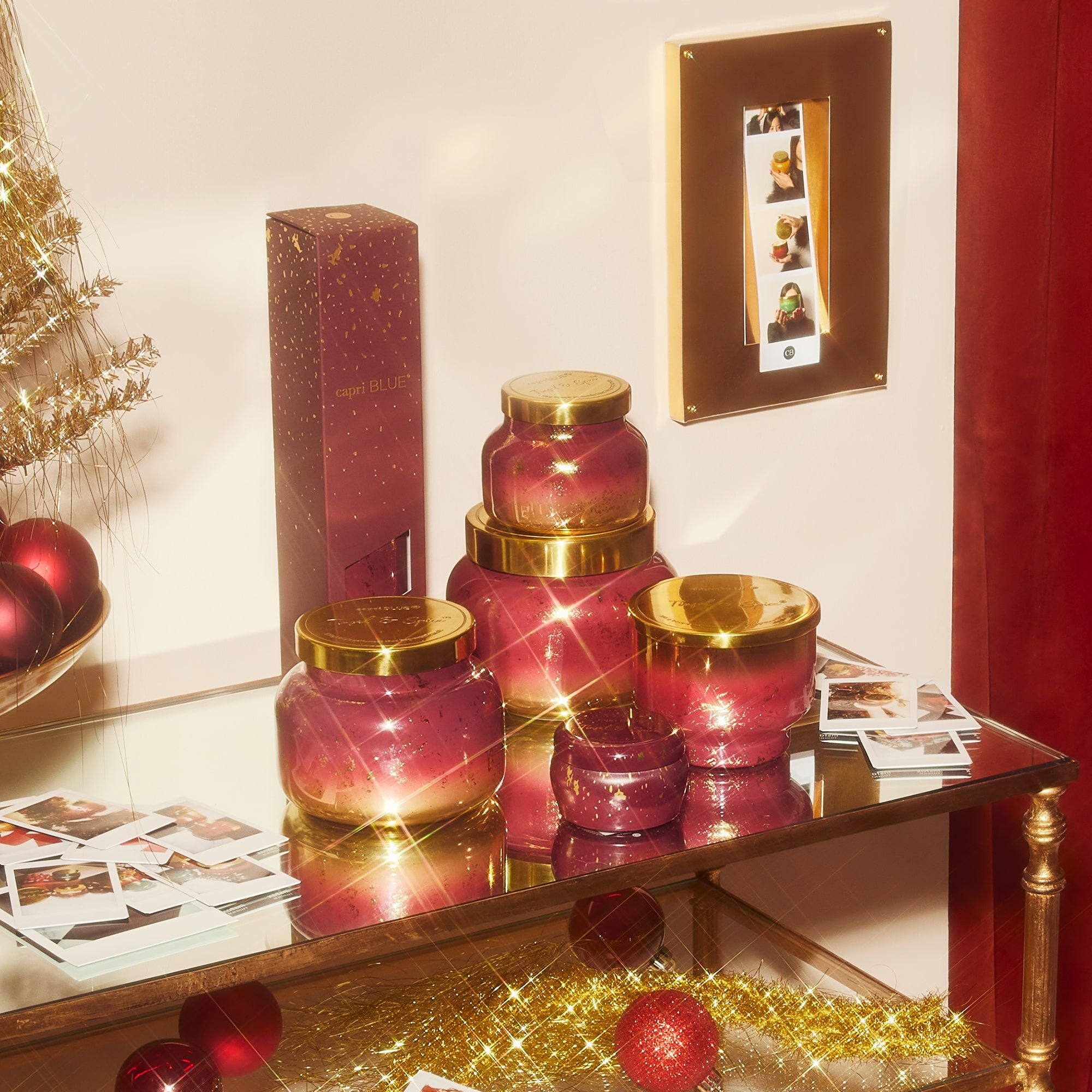 Tinsel & Spice Glimmer Inverted Candle view 2