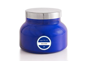 Blue Volcano Signature Candle on a white background