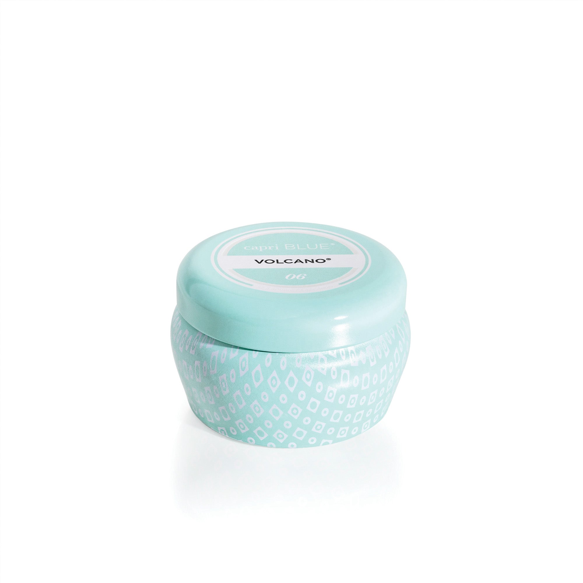 Volcano Aqua Printed Mini Tin Candle view 1