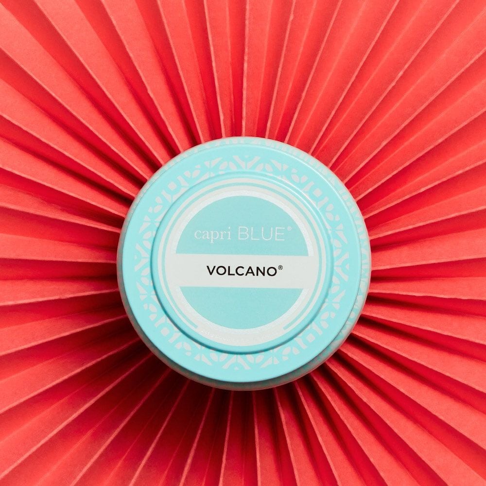 Volcano Aqua Printed Travel Tin Candle view 2