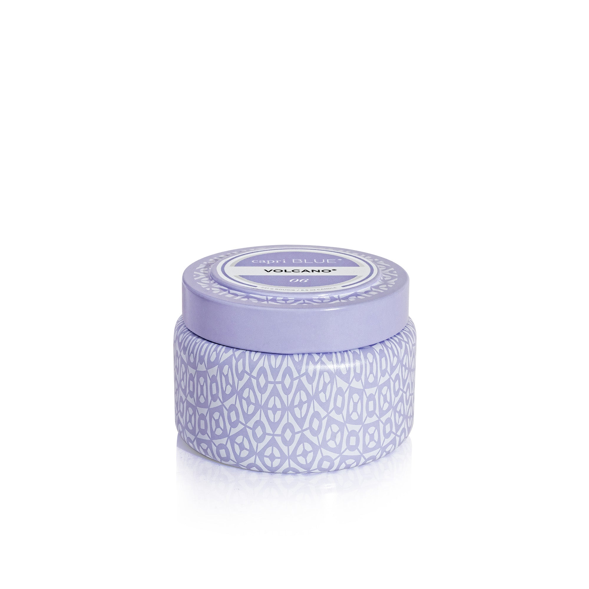 Volcano Lavender Printed Travel Tin Candle view 1