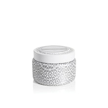 Volcano White Printed Travel Tin Candle, 8.5 oz